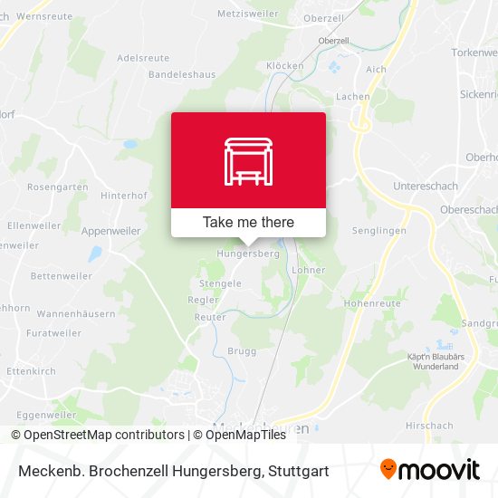 Карта Meckenb. Brochenzell Hungersberg