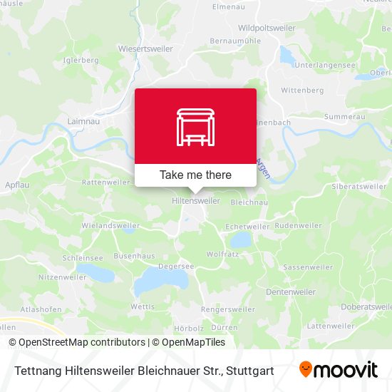 Карта Tettnang Hiltensweiler Bleichnauer Str.