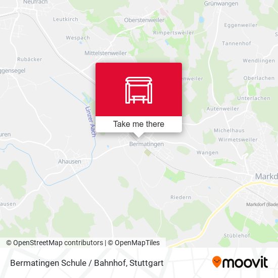 Карта Bermatingen Schule / Bahnhof