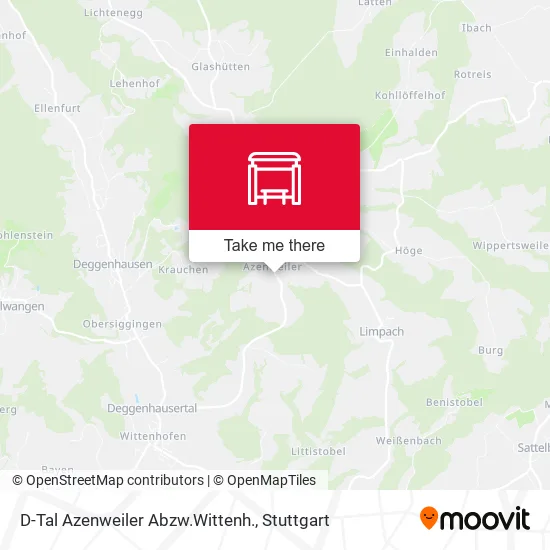 Карта D-Tal Azenweiler Abzw.Wittenh.