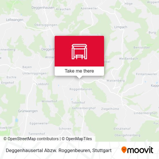 Deggenhausertal Abzw. Roggenbeuren map
