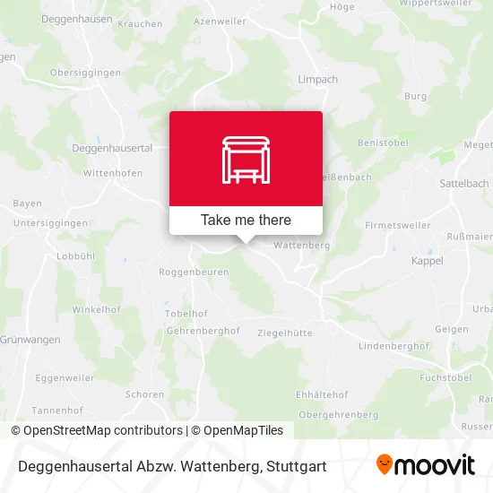 Карта Deggenhausertal Abzw. Wattenberg