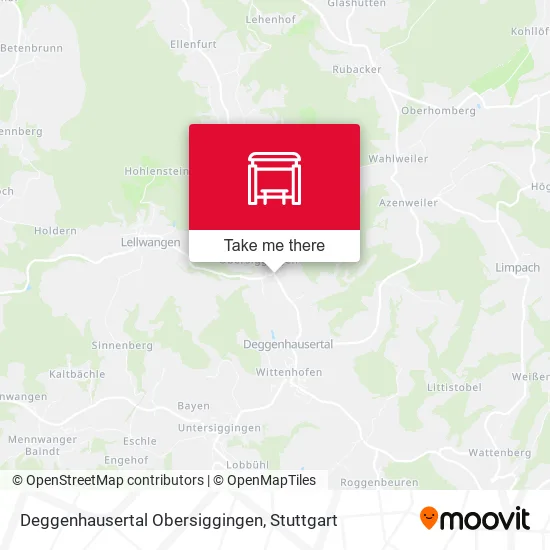 Карта Deggenhausertal Obersiggingen