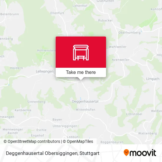 Карта Deggenhausertal Obersiggingen