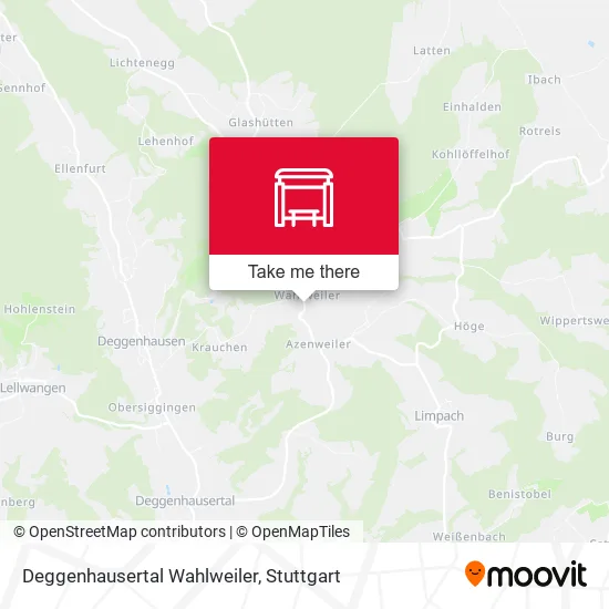 Карта Deggenhausertal Wahlweiler