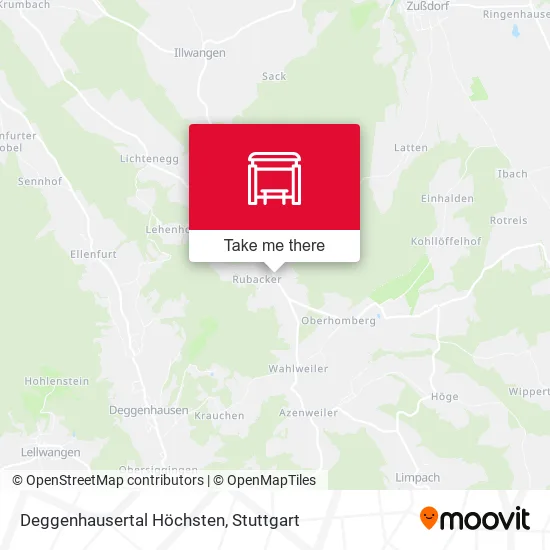 Карта Deggenhausertal Höchsten