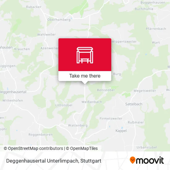 Карта Deggenhausertal Unterlimpach