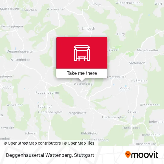 Карта Deggenhausertal Wattenberg