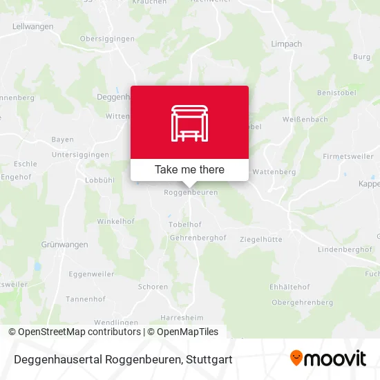 Карта Deggenhausertal Roggenbeuren
