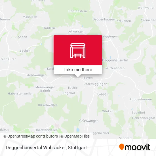 Карта Deggenhausertal Wuhräcker