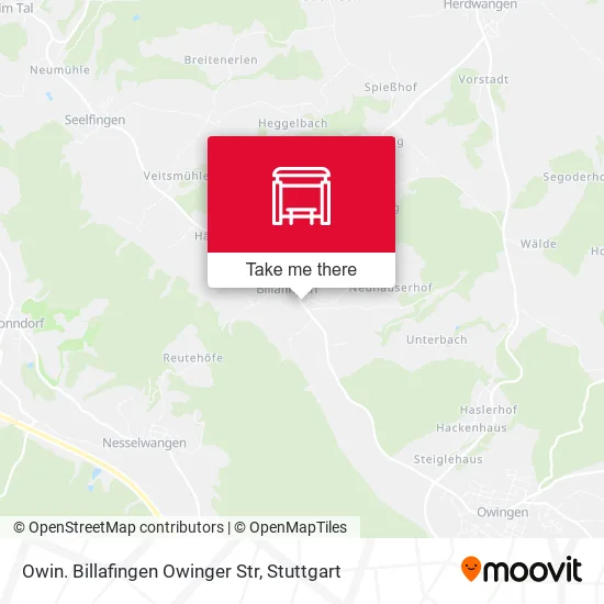 Карта Owin. Billafingen Owinger Str