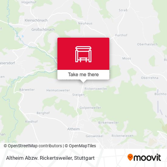 Altheim Abzw. Rickertsweiler map