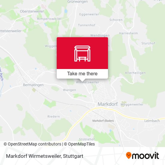 Карта Markdorf Wirmetsweiler