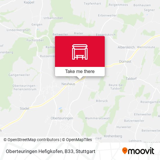 Oberteuringen Hefigkofen, B33 map