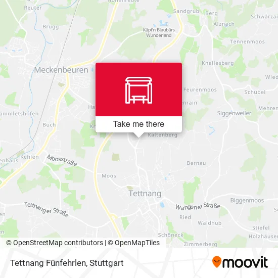 Карта Tettnang Fünfehrlen