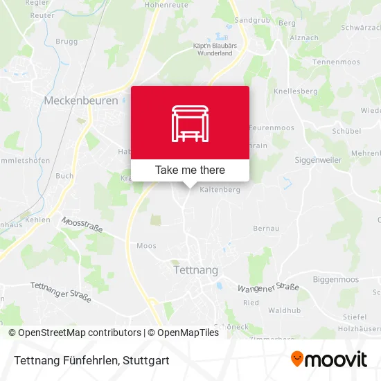 Карта Tettnang Fünfehrlen