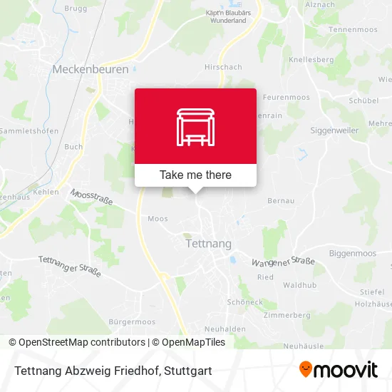 Карта Tettnang Abzweig Friedhof