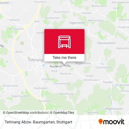 Tettnang Abzw. Baumgarten map