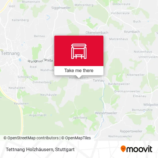 Карта Tettnang Holzhäusern