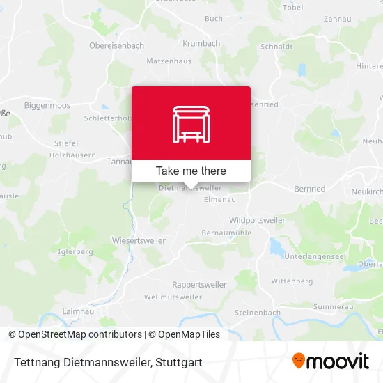 Карта Tettnang Dietmannsweiler