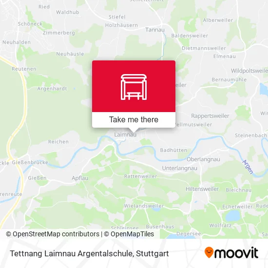 Карта Tettnang Laimnau Argentalschule