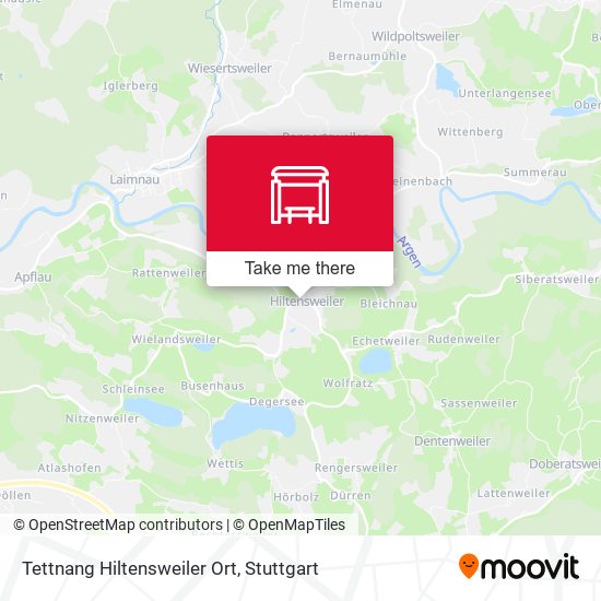 Tettnang Hiltensweiler Ort map