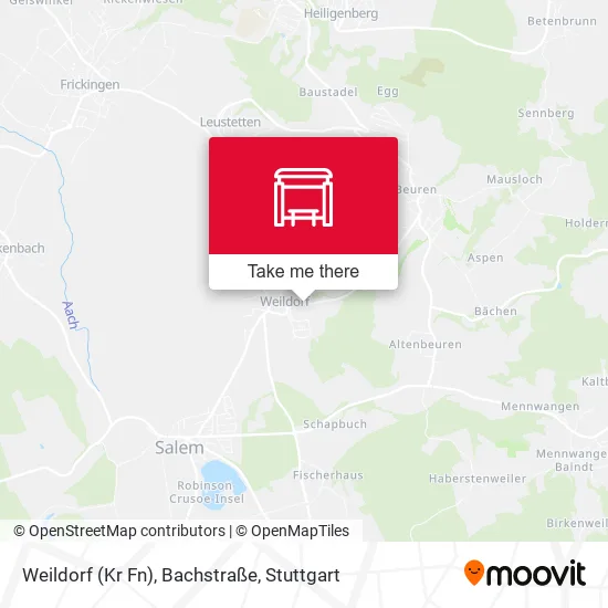 Карта Weildorf (Kr Fn), Bachstraße