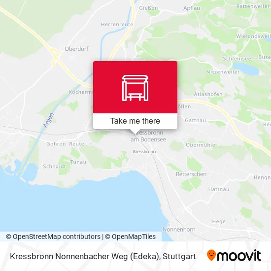 Карта Kressbronn Nonnenbacher Weg (Edeka)