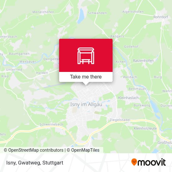 Карта Isny, Gwatweg