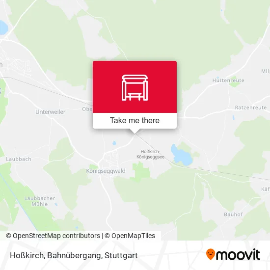 Карта Hoßkirch, Bahnübergang