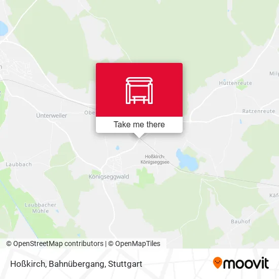 Карта Hoßkirch, Bahnübergang