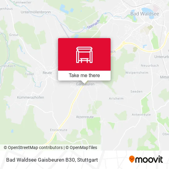 Карта Bad Waldsee Gaisbeuren B30