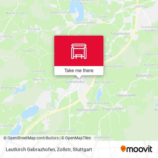 Карта Leutkirch Gebrazhofen, Zollstr