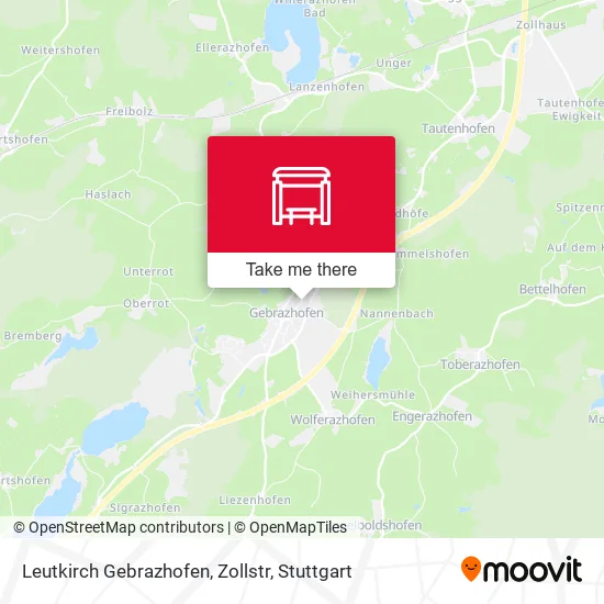 Карта Leutkirch Gebrazhofen, Zollstr