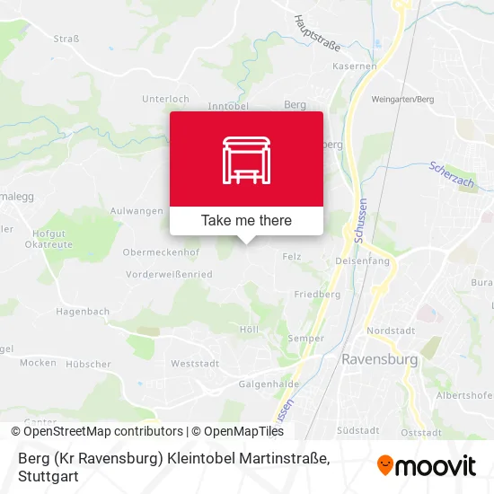 Карта Berg (Kr Ravensburg) Kleintobel Martinstraße