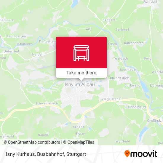 Карта Isny Kurhaus, Busbahnhof
