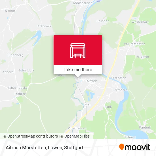 Карта Aitrach Marstetten, Löwen