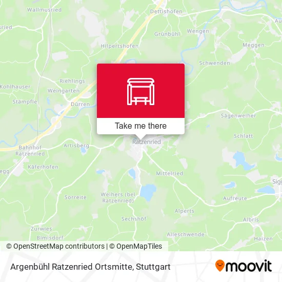 Карта Argenbühl Ratzenried Ortsmitte