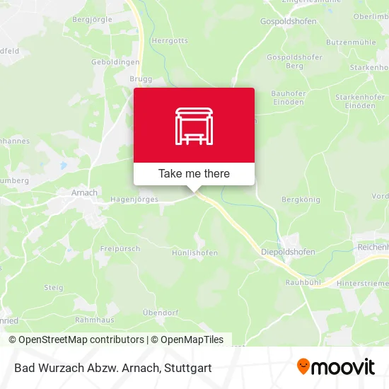 Карта Bad Wurzach Abzw. Arnach