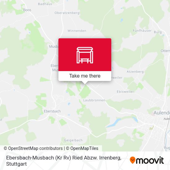 Ebersbach-Musbach (Kr Rv) Ried Abzw. Irrenberg map