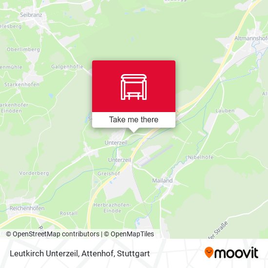 Leutkirch Unterzeil, Attenhof map