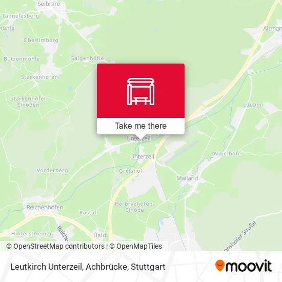 Leutkirch Unterzeil, Achbrücke map