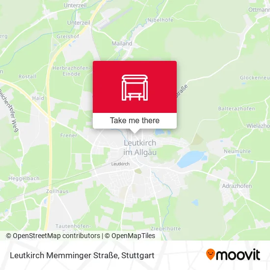 Карта Leutkirch Memminger Straße