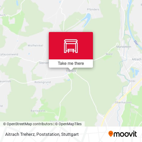 Aitrach Treherz, Poststation map