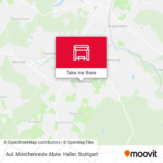 Карта Aul. Münchenreute Abzw. Haller