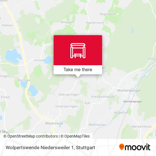 Карта Wolpertswende Niedersweiler 1