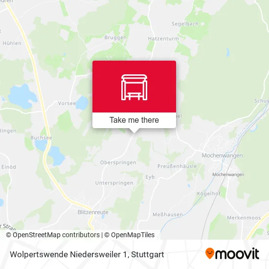 Карта Wolpertswende Niedersweiler 1