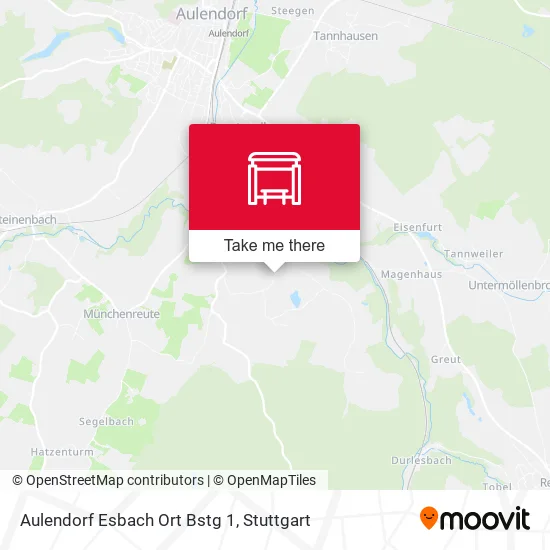 Карта Aulendorf Esbach Ort Bstg 1