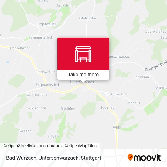 Bad Wurzach, Unterschwarzach map