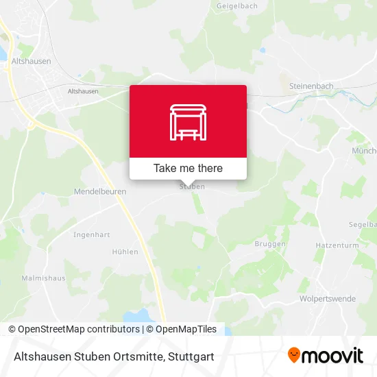 Карта Altshausen Stuben Ortsmitte